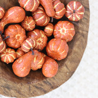 Box of Assorted Mini Orange Gourds and Pumpkins