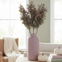 Powdered Green and Purple Boxwood Stem 29.5"
