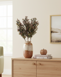 Powdered Green and Purple Boxwood Stem 29.5"