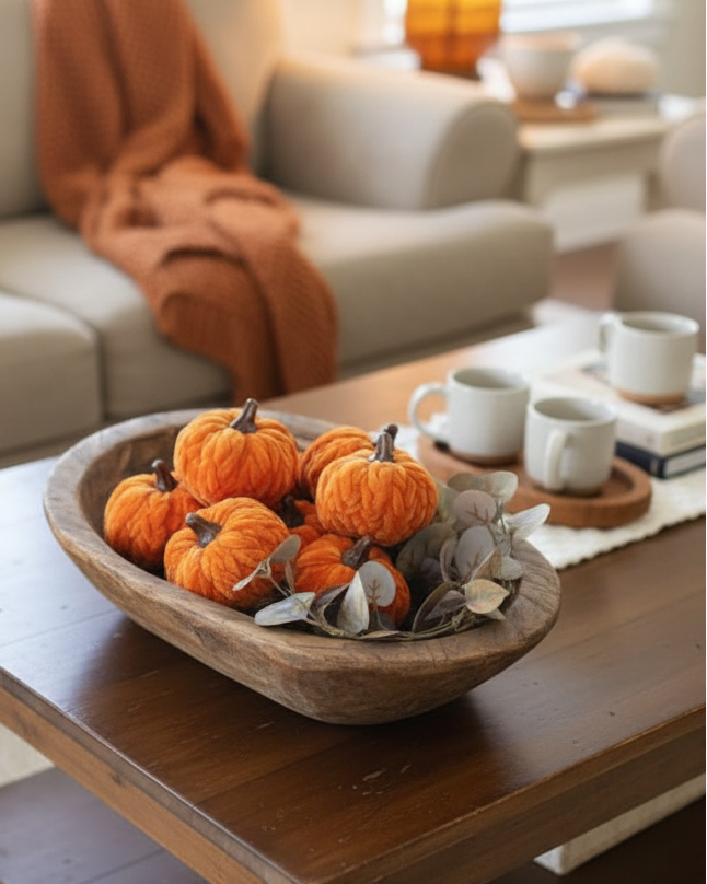 Braided Mini Fabric Pumpkin