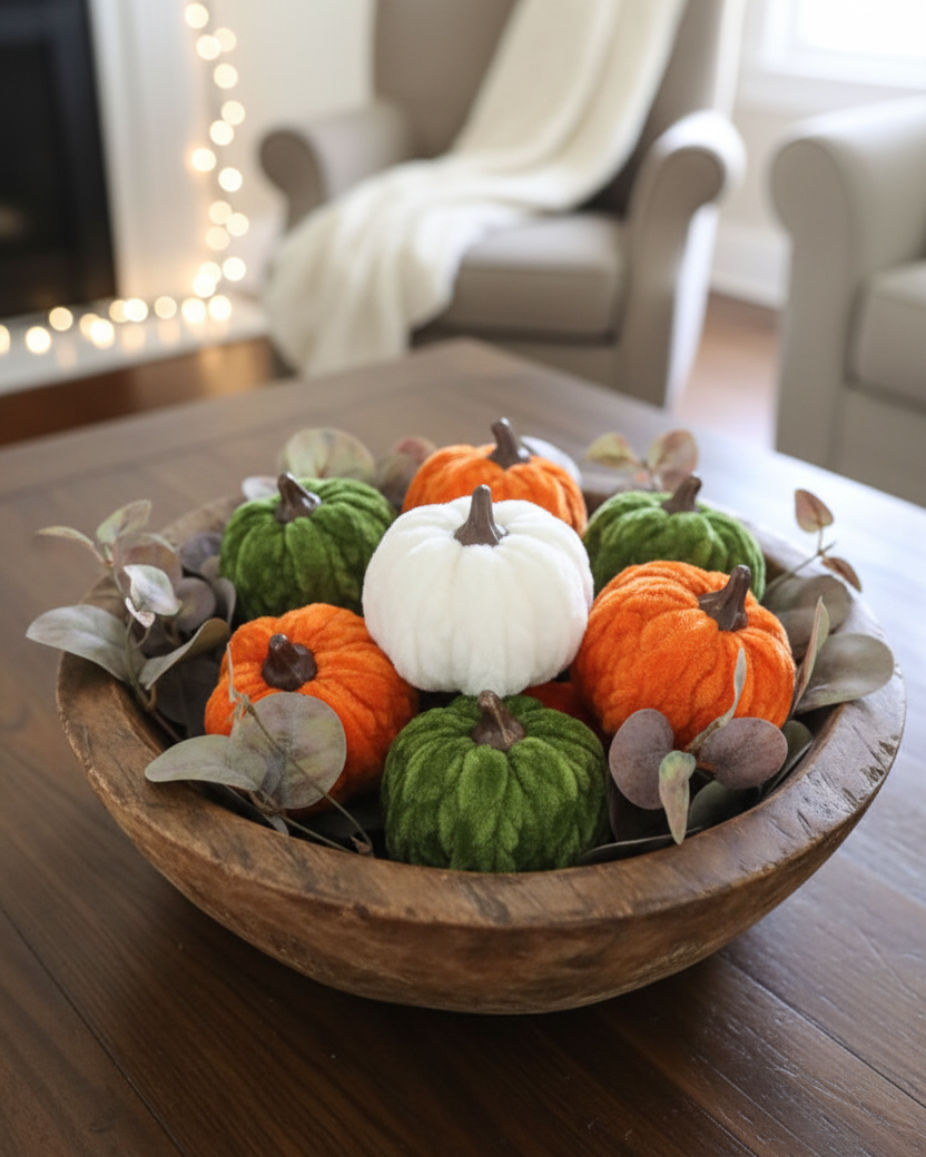 Braided Mini Fabric Pumpkin