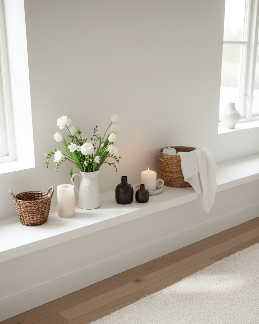 Brown Narrow Neck Porcelain Bud Vase