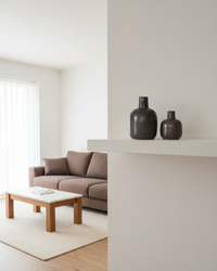 Brown Narrow Neck Porcelain Bud Vase