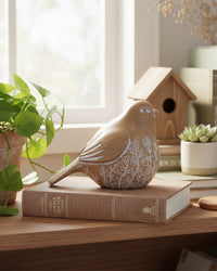 Brown Resin Botanical Bird