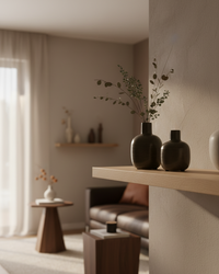 Brown Narrow Neck Porcelain Vase