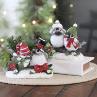 Bundled Up Bird Couple