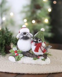Bundled Up Bird Couple