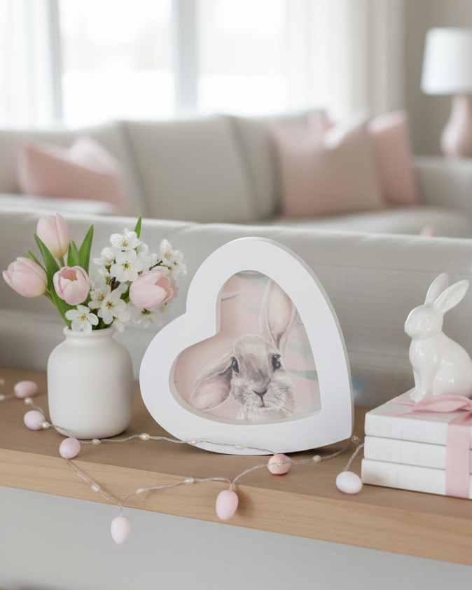 Honey Bunny Heart Blocks Set of 2