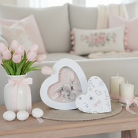 Honey Bunny Heart Blocks Set of 2