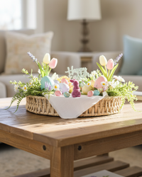 Mini Pink Moss Flocked Bunny