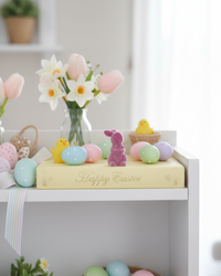 Mini Pink Moss Flocked Bunny