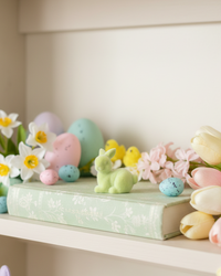 Mini Light Green Moss Flocked Bunny