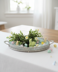 Mini Light Green Moss Flocked Bunny