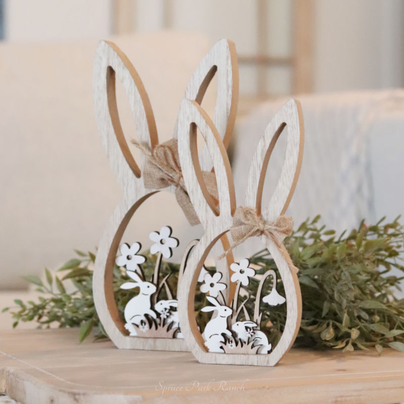 Cutout Easter Bunny Table Decor