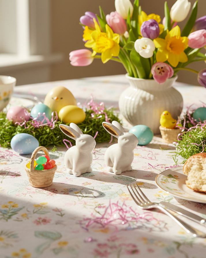 Ceramic Bunny Salt and Pepper Set