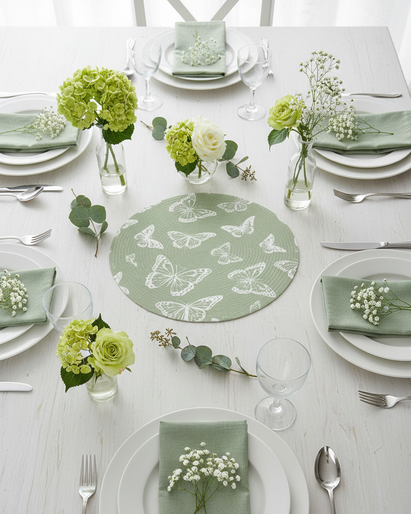 Green Butterfly Textile Collection