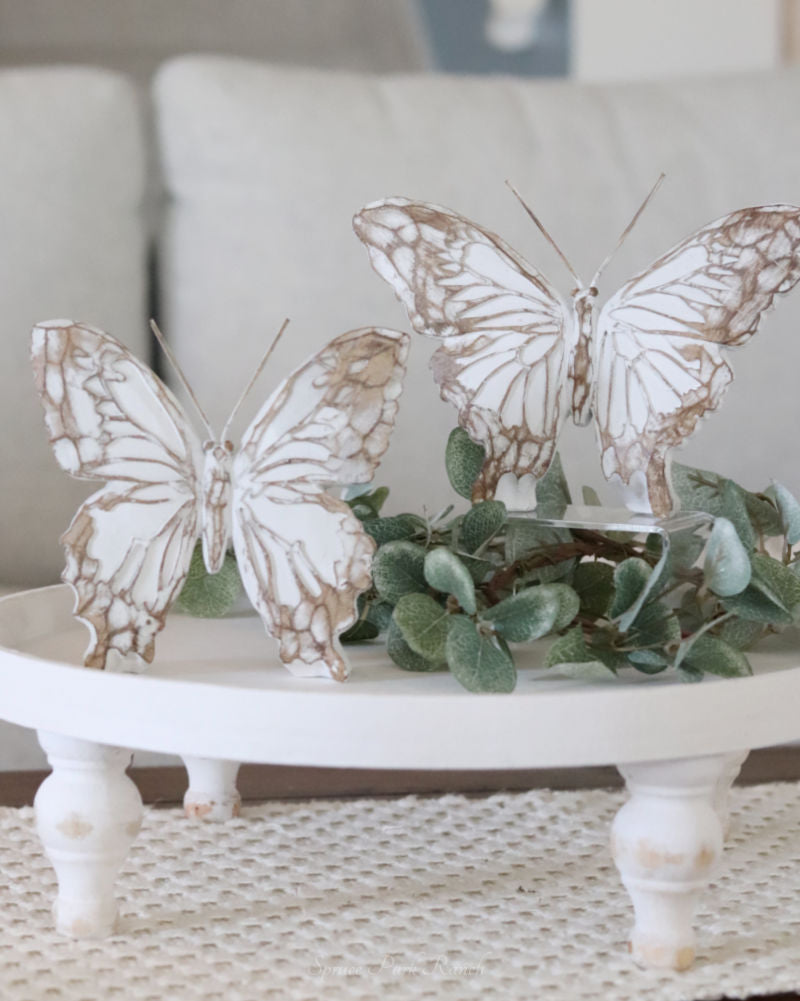 Whitewashed Tabletop Butterfly