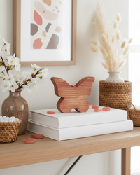 Textured Apricot Butterfly Block