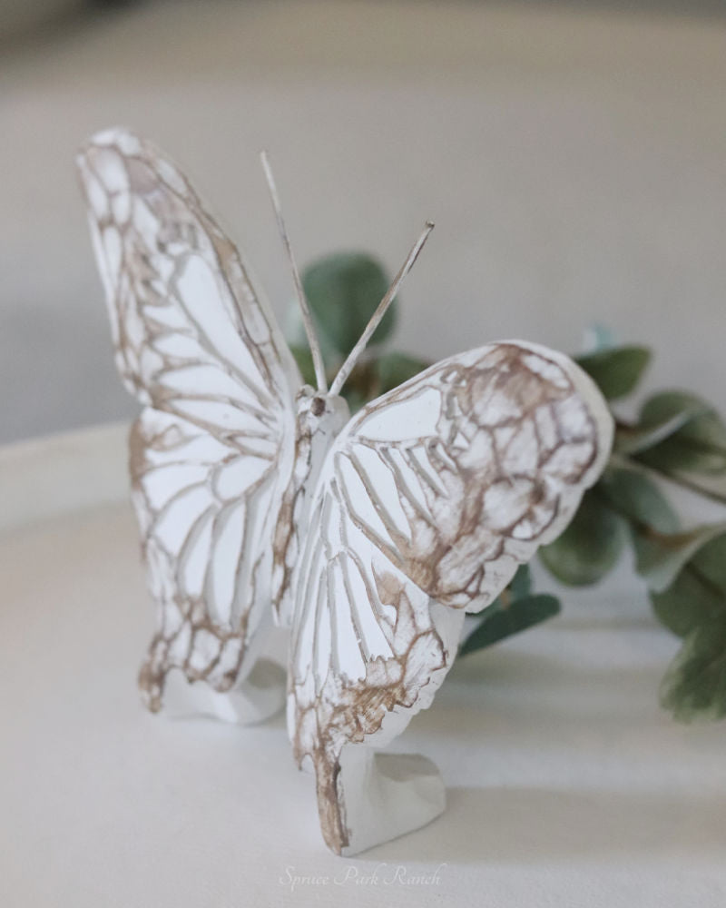 Whitewashed Tabletop Butterfly