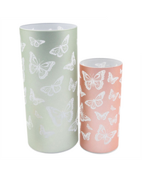 Butterfly Glass LED Cylinder