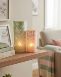 Butterfly Glass LED Cylinder