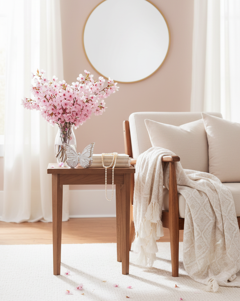 Whitewashed Carved Resin Butterfly