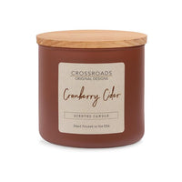 Crossroads Cranberry Cider Coloured Glass Jar Candle 14oz