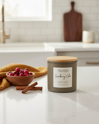 Crossroads Cranberry Cider Coloured Glass Jar Candle 14oz