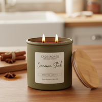 Crossroads Cinnamon Sticks Coloured Glass Jar 14oz