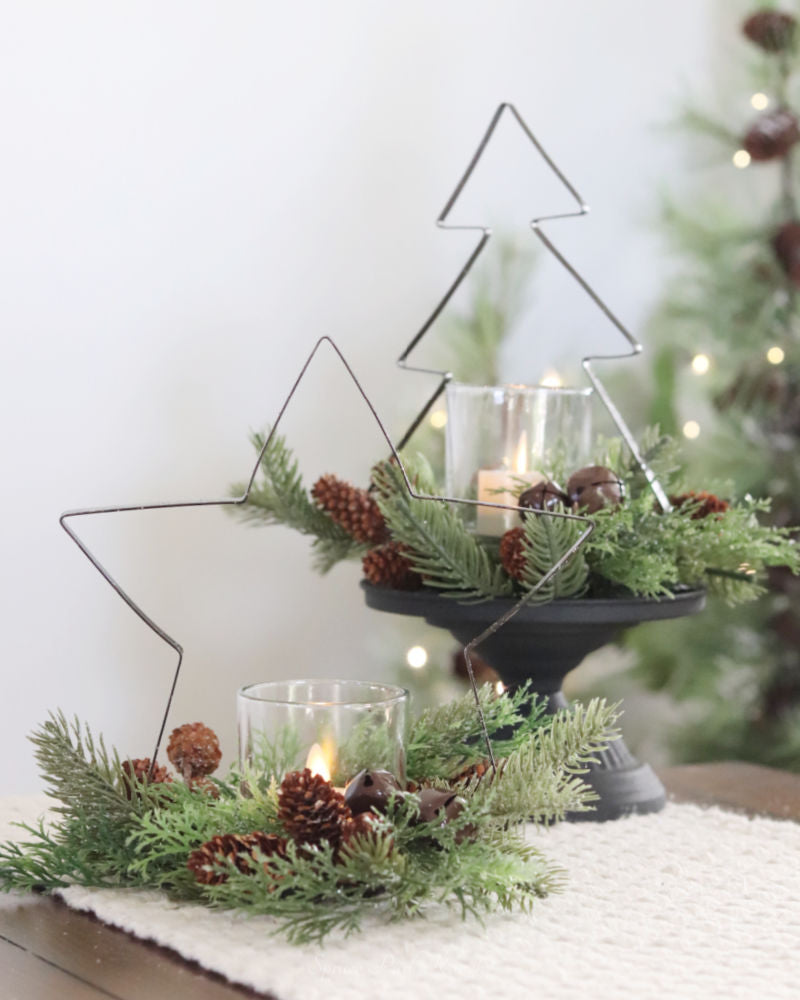 Glittered Metal Cutout Votives
