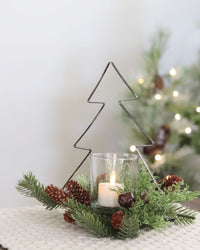 Glittered Metal Cutout Votives