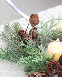 Glittered Metal Cutout Votives