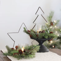 Glittered Metal Cutout Votives