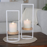 Iron Frame Candle Riser White