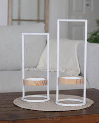 Iron Frame Candle Riser White