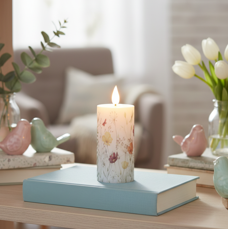 Wildflowers LED Votive Candle