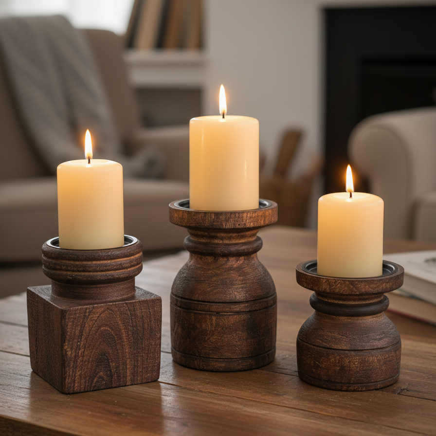 Reclaimed Wood Candle Holder