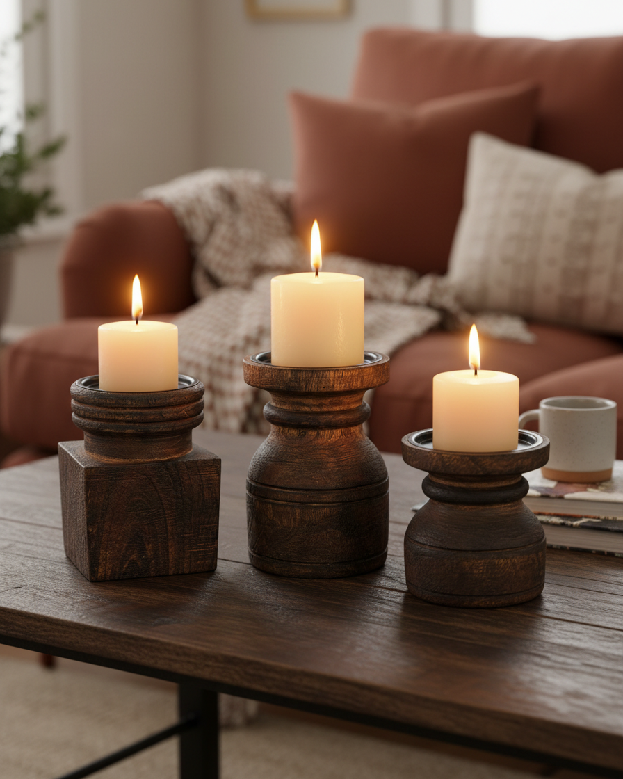 Reclaimed Wood Candle Holder