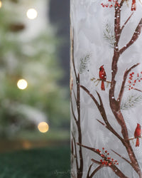 Cardinal and Branches Candle Holder
