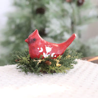 Cardinal Bird Figurine
