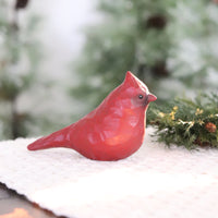 Cardinal Bird Figurine