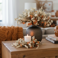 Natural and Orange Carnation Greenery Collection