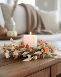Natural and Orange Carnation Greenery Collection