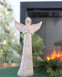 Carved-Look Resin Angel