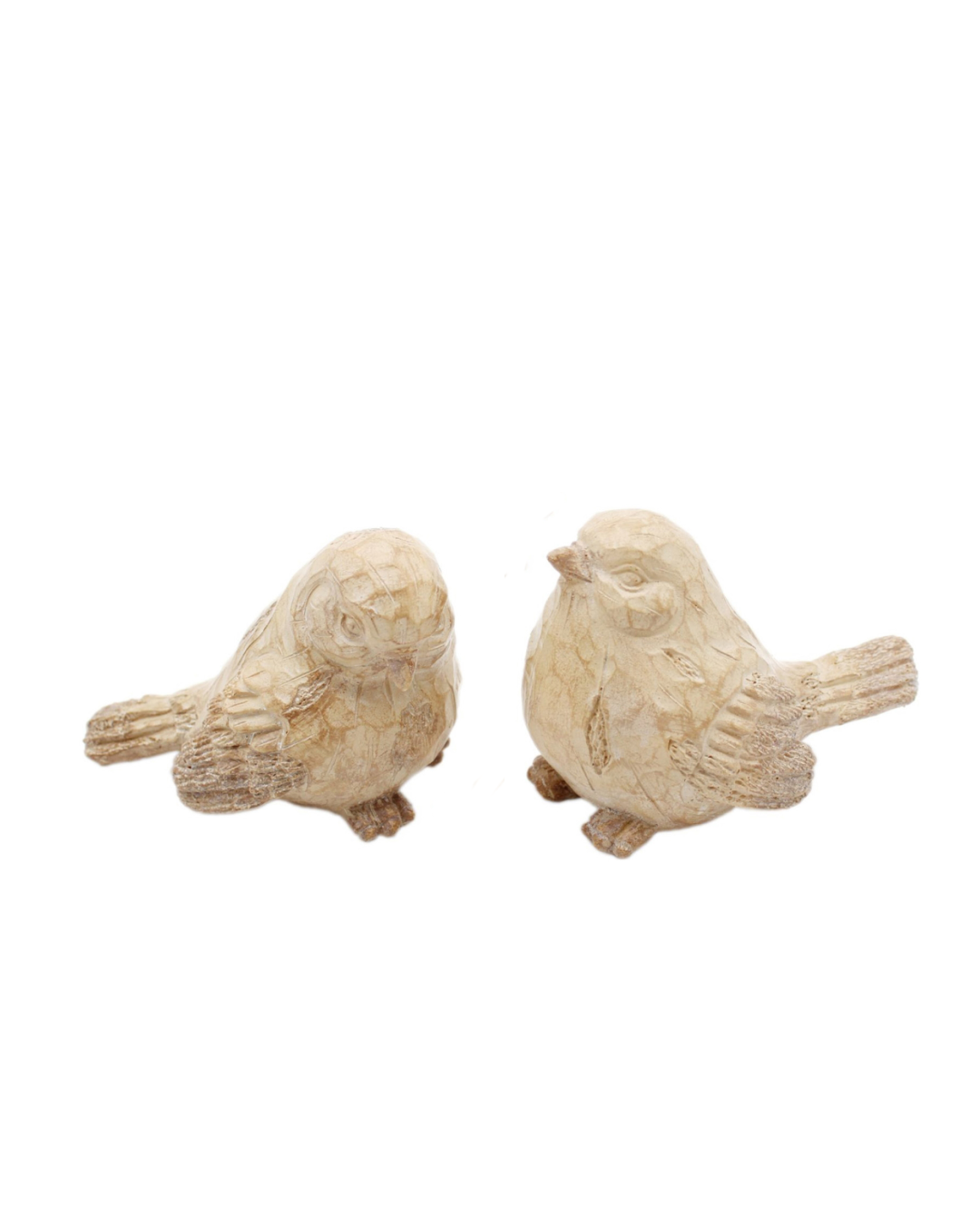 Carved Look Resin Neutral Bird