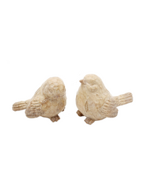 Carved Look Resin Neutral Bird