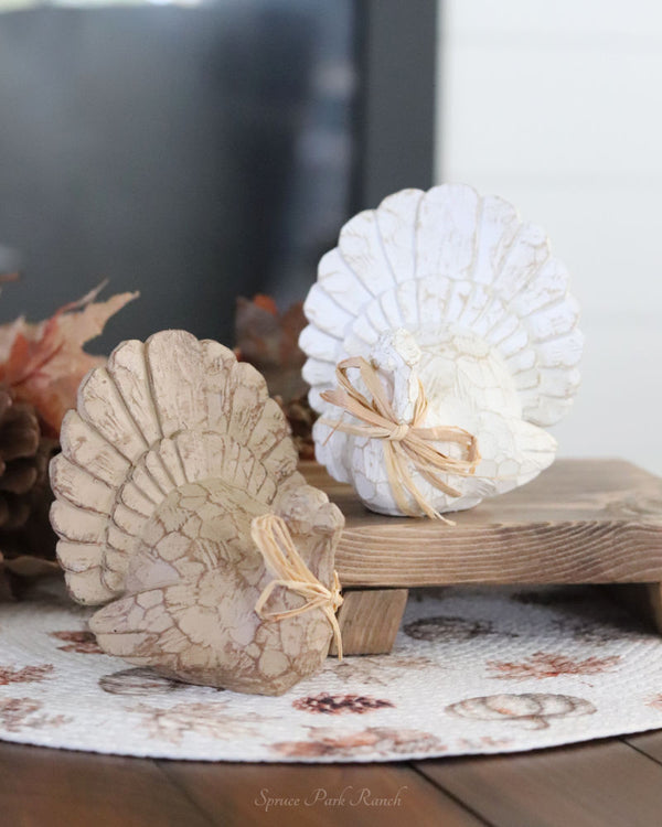 Small Carved Resin Turkey