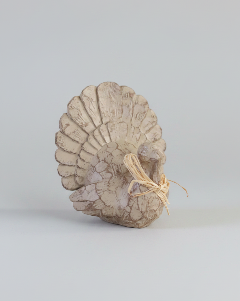 Small Carved Resin Turkey