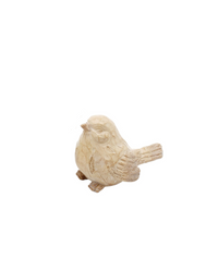 Carved Look Resin Neutral Bird
