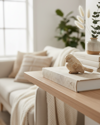 Carved Look Resin Neutral Bird